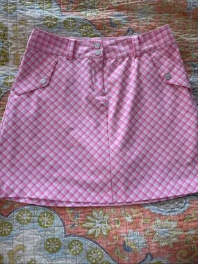 Nike Pink Gingham Mini Skirt